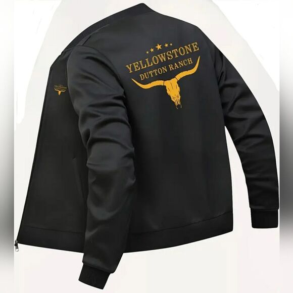 Lightweight Yellowstone Dutton Ranch Print Jacket Sz L (40) - Picture 1 of 6